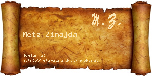 Metz Zinajda névjegykártya